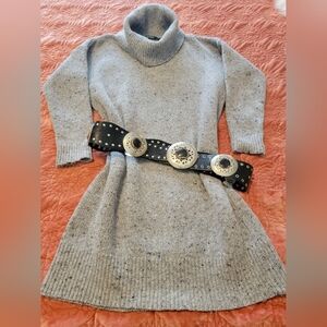 Lauren Ralph Lauren wool dress, turtleneck mini dress, knit sweater dress.